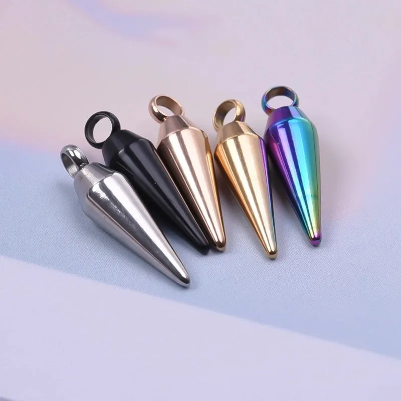 1 Piece 5*18mm Hole 2~2.9mm 304 Stainless Steel 18K Gold Plated Geometric Polished Pendant