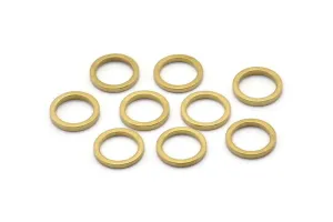 10mm Circle Connectors - 50 Raw Brass Circle Connectors (10x1.2mm) N0439