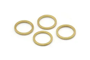 12mm Circle Connectors - 50 Raw Brass Circle Connectors (12x1.2mm) N0442