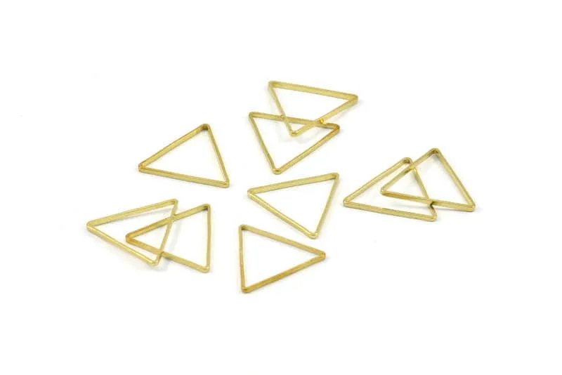 15mm Brass Triangles, 50 Raw Brass Triangles (15x0.8x0.4mm) BS 2347