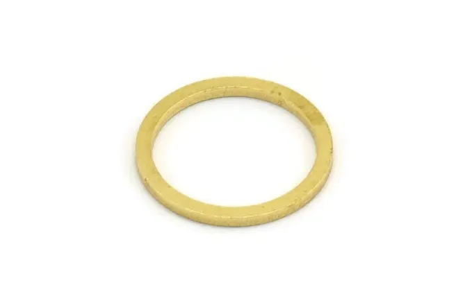 16mm Circle Connector, 24 Raw Brass Circle Connectors (16x1mm) A6156