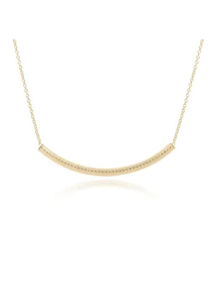 16" Gold Necklace Bliss Bar Textured Gold