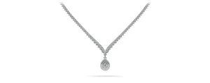 3 Prong Graduated V Diamond Lab-Grown Diamond Necklace with 9.54 ct.(finished)