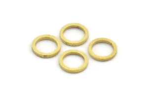 8mm Circle Connectors - 100 Raw Brass Circle Connectors (8x1x0.80mm) A6168