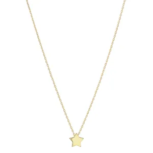 9kt Gold 3D Star Pendant Necklace