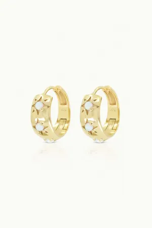 Alina Opal Gold Hoops