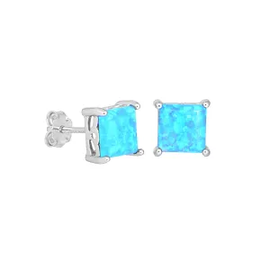 Amphitrite Opal Sterling Silver Stud Earrings