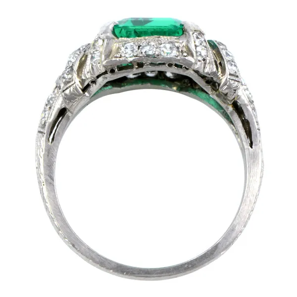 Art Deco Emerald & Diamond Ring