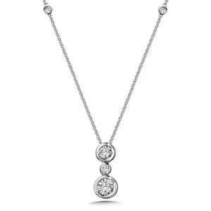 Bezel-Set Dangling Diamond Star Pendant