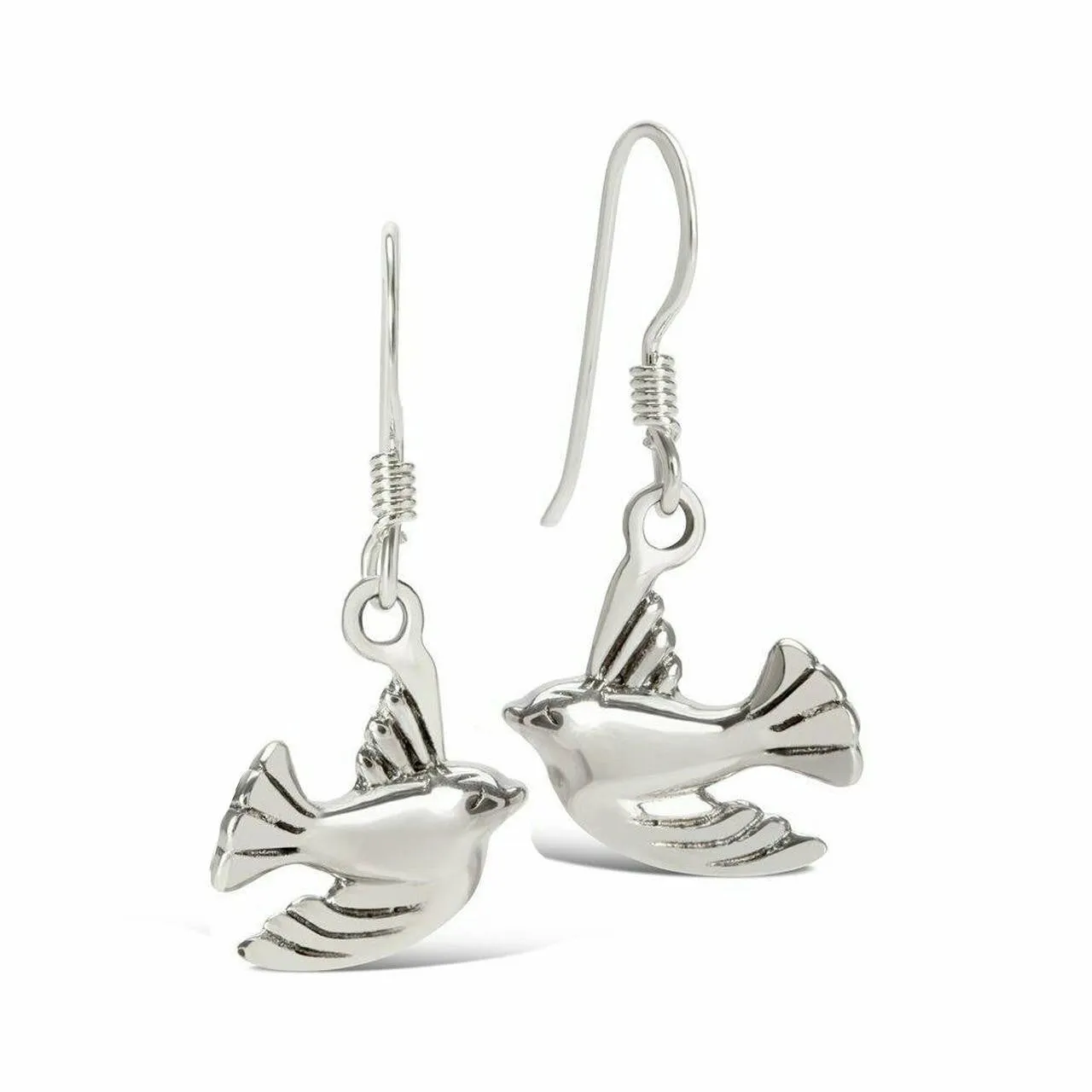 Bird Earrings | Silver