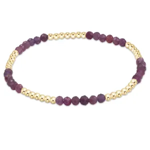 Blissful Pattern 2.5mm Bead Bracelet - Ruby