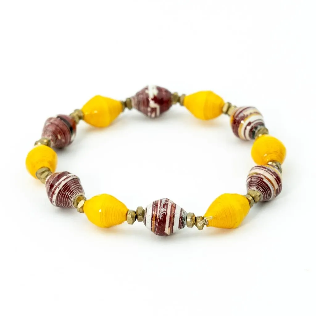 Bracelet -  Garnet & Gold Team Signature