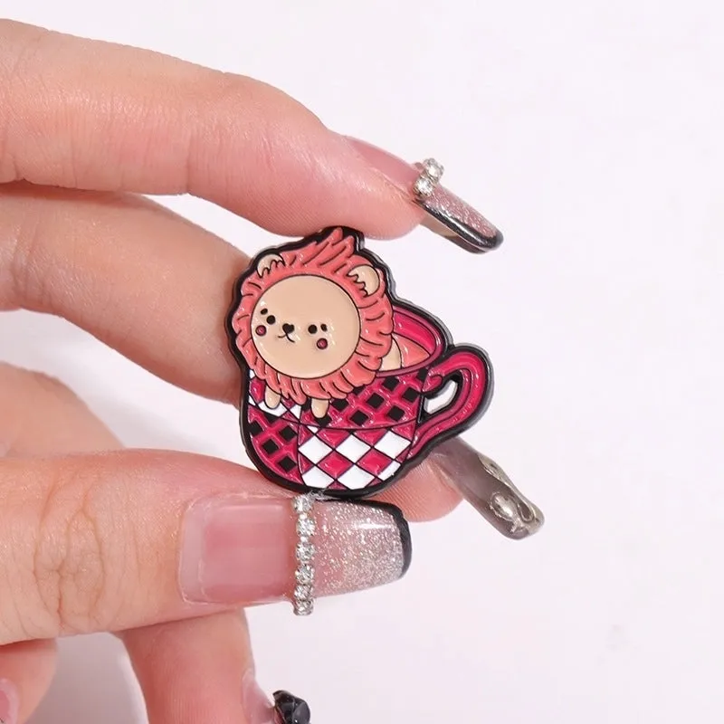 Cartoon Style Cute Animal Cartoon Alloy Stamping Stoving Varnish Plating Unisex Brooches