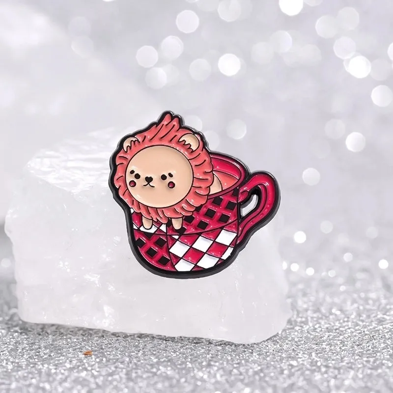 Cartoon Style Cute Animal Cartoon Alloy Stamping Stoving Varnish Plating Unisex Brooches