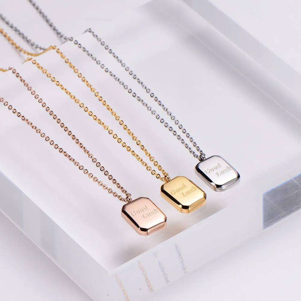 Cartoon Women Geometric Metal Doll Titanium Steel Gold Plating Pendants