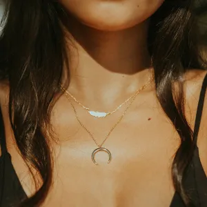 Cassie Gold Crescent Moon Necklace