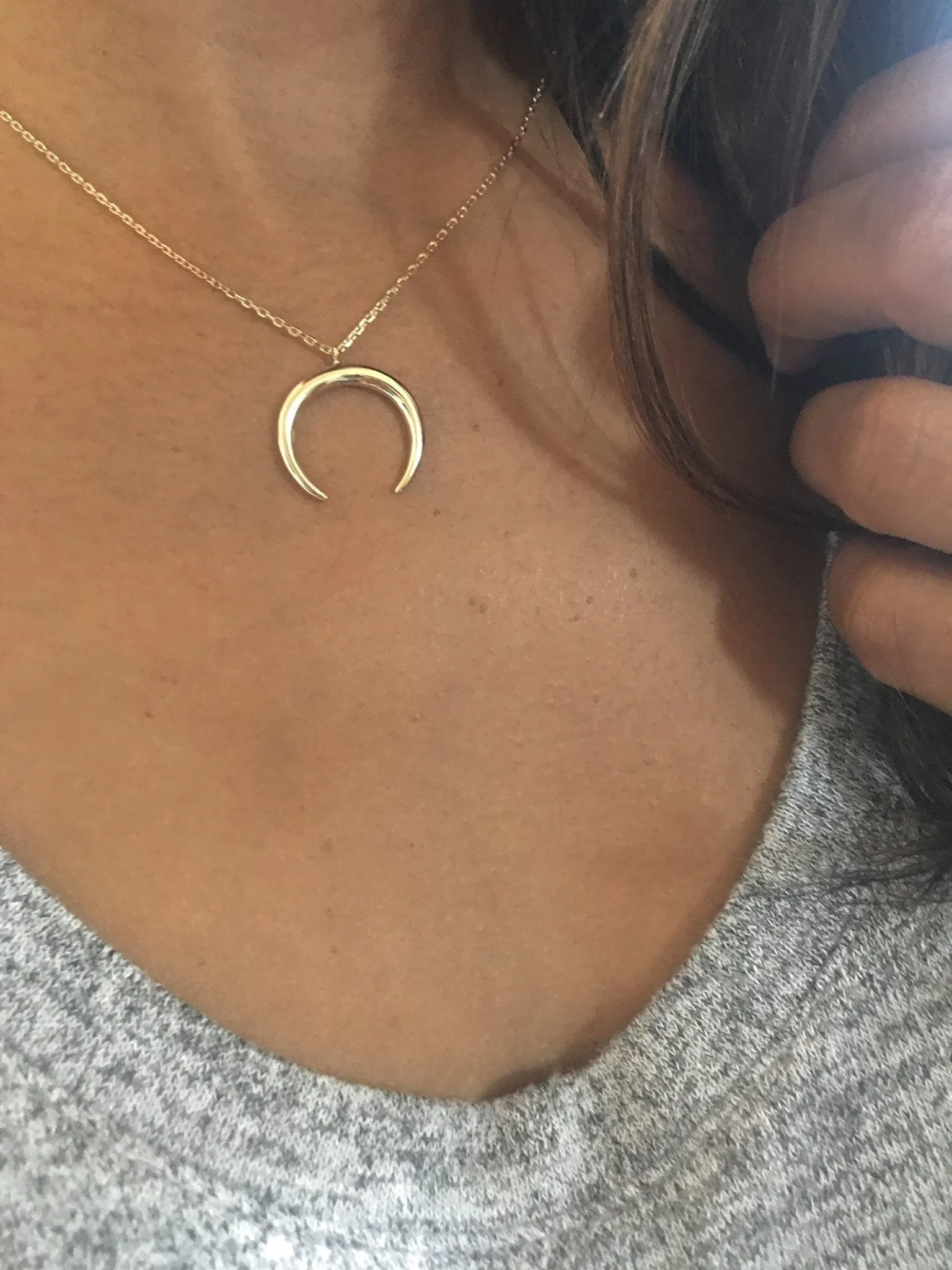 Cassie Gold Crescent Moon Necklace