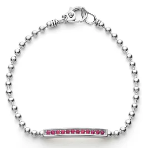 Caviar Spark Ruby Beaded Bracelet