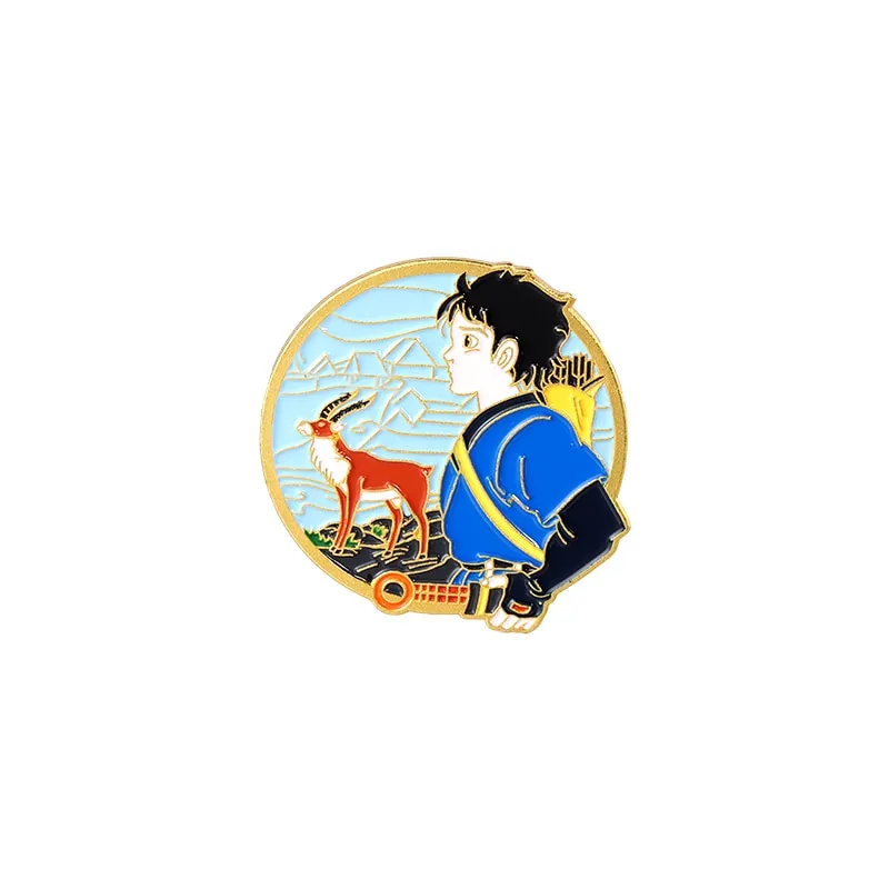 Childhood Anime Enamel Pin Dragon Haku Chihiro Coal Calcifer Jiji Brooch Lapel Badge Cartoon Movie Jewelry Gift for Fans Kids