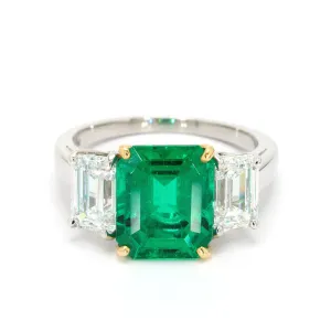 Colombian Emerald and Diamond Ring