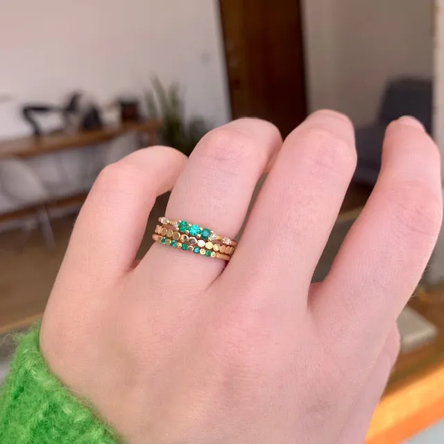 Emerald Pizzicato Ring