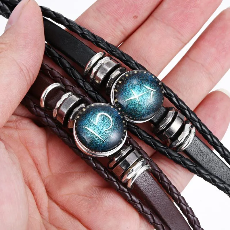 England Nights Leather Constellation Snap Bracelet