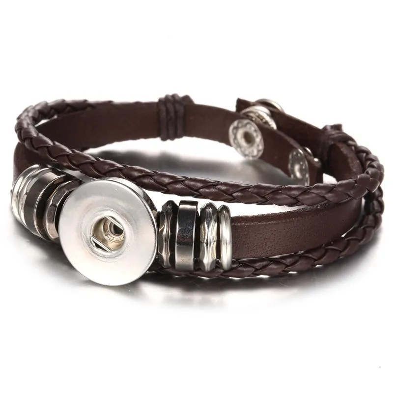 England Nights Leather Constellation Snap Bracelet