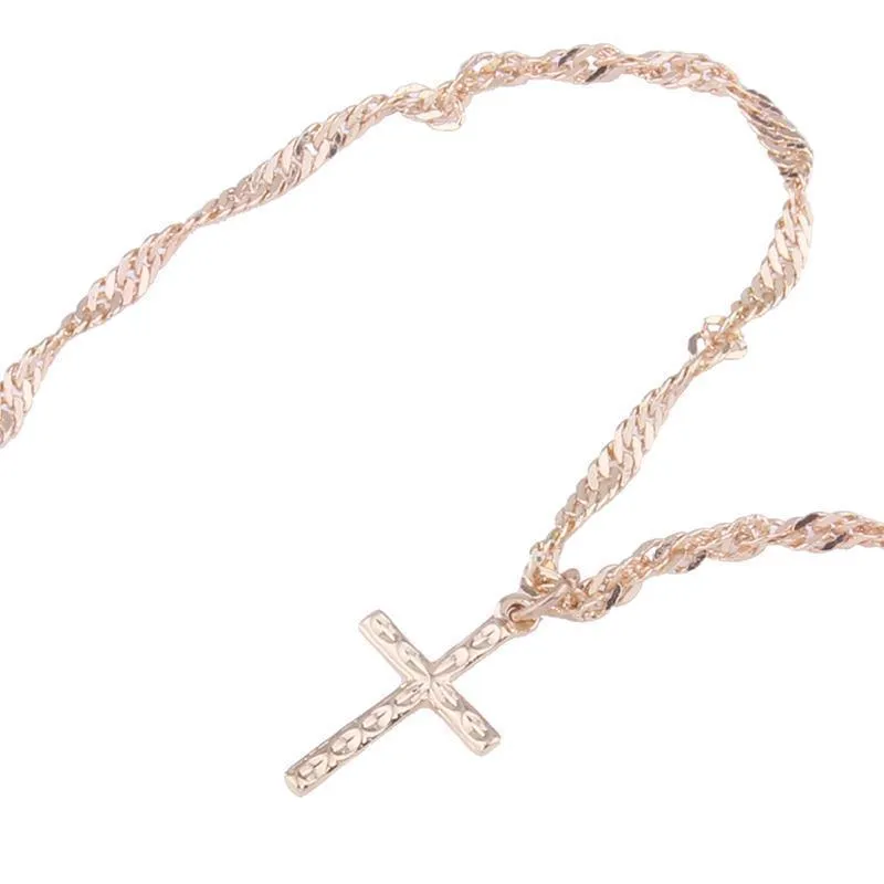 Enos Cross Necklace - Gold