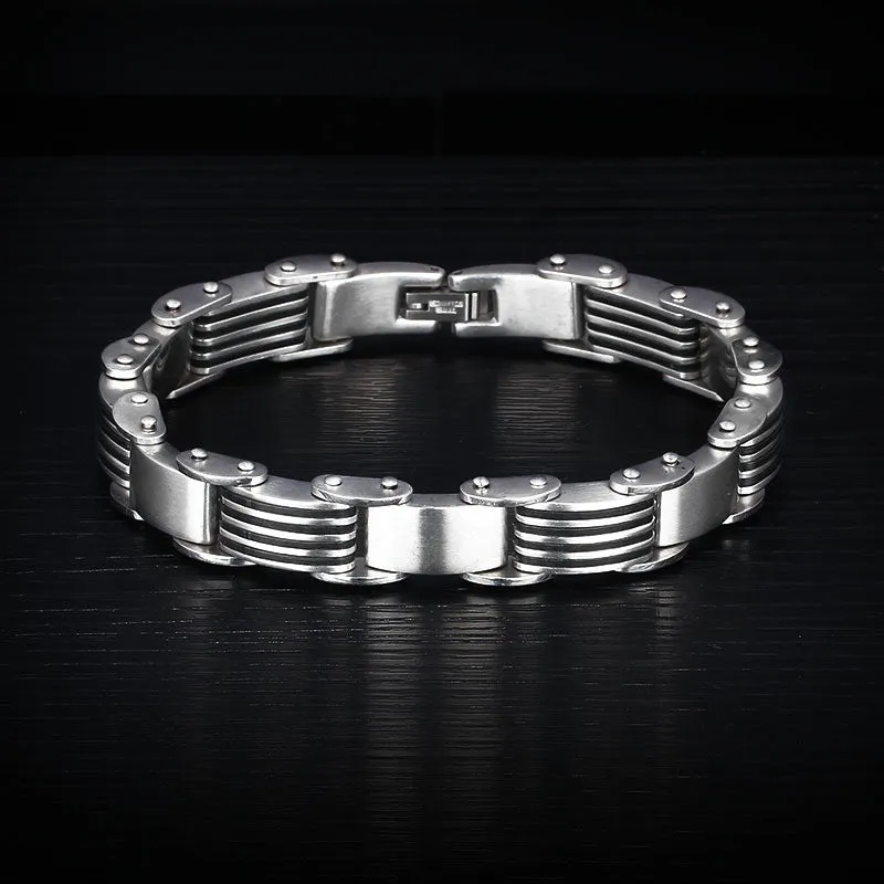 Fashion 225mm Stainless Steel Bracelets & Bangles Men Punk Jewelry