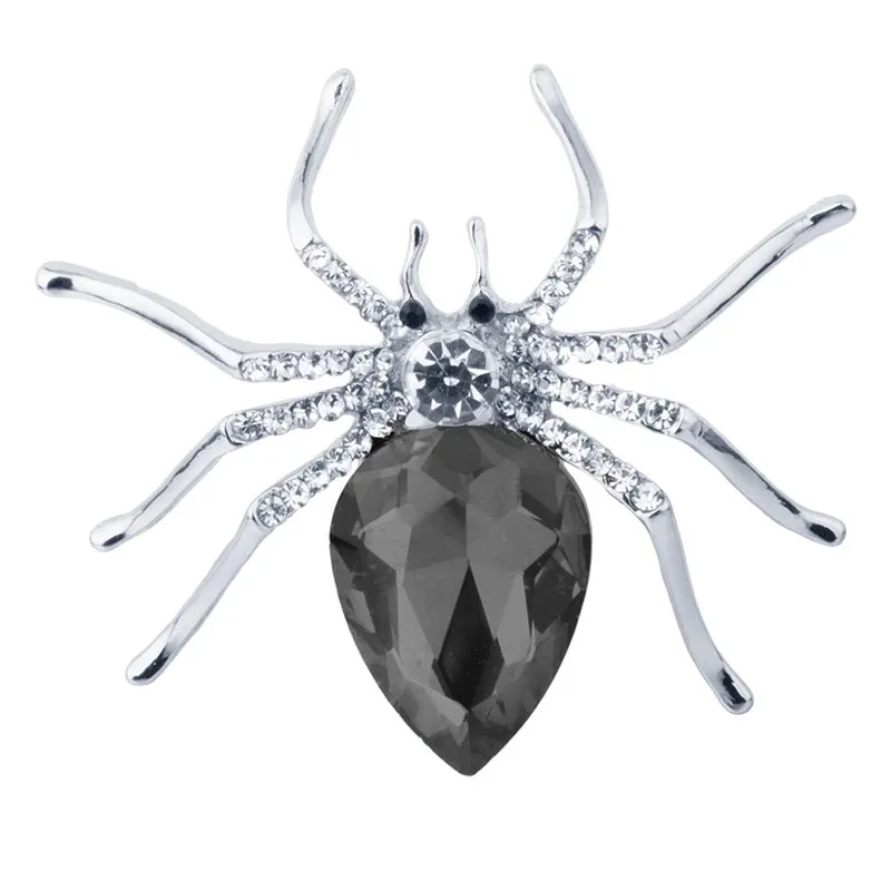 Fashion Spider Zinc Inlay Gem Rhinestones Women'S Corsage Brooches