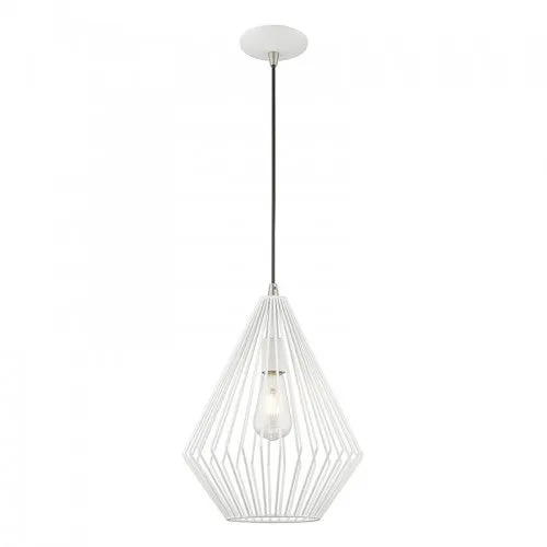 GEOMETRIC 1 LIGHT MINI PENDANT, WHITE