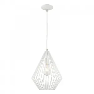 GEOMETRIC 1 LIGHT MINI PENDANT, WHITE