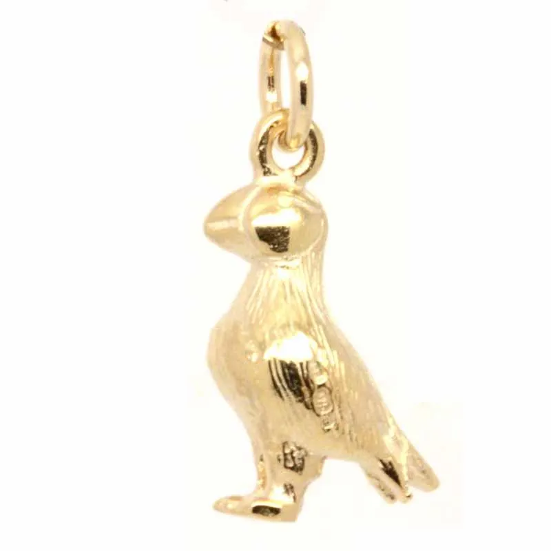 Gold Puffin Charm