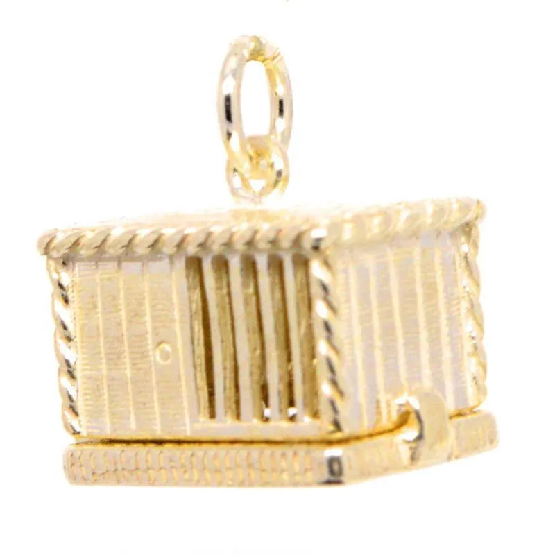 Gold Rabbit Hutch Charm