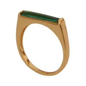 Hanli Gold and Emerald Green Ring