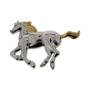 Horses with Golden Hair Brooch (8 x 6.4cm)