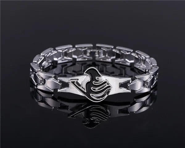 Hot Anime Silver Alloy Bracelets Fairy Tail Rotation Cosplay Accessories Metal Bangle