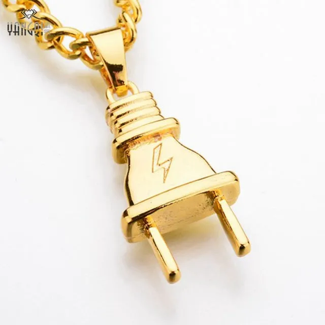 Hot Sale Hip Hop Baseball Bat Gun Necklace&Pendant  GOLD Silver Weed Leaf Hiphop Long Chains Necklaces Men Women Jewelry