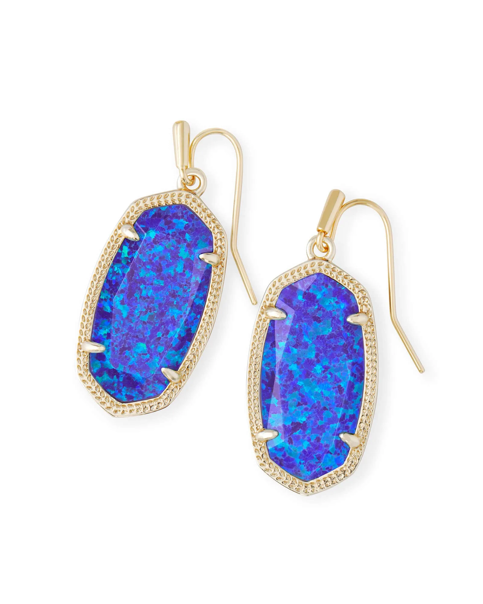 Kendra Scott Dani Earring - Gold Violet Opal Violet Kyocera Opal