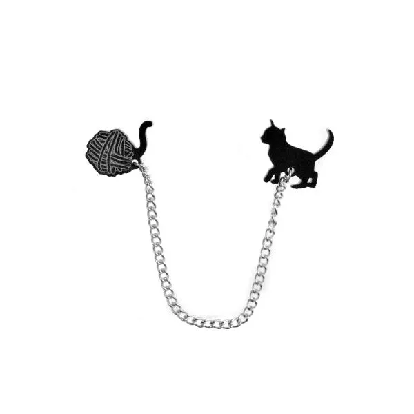 Kitty & Yarn Collar Clips