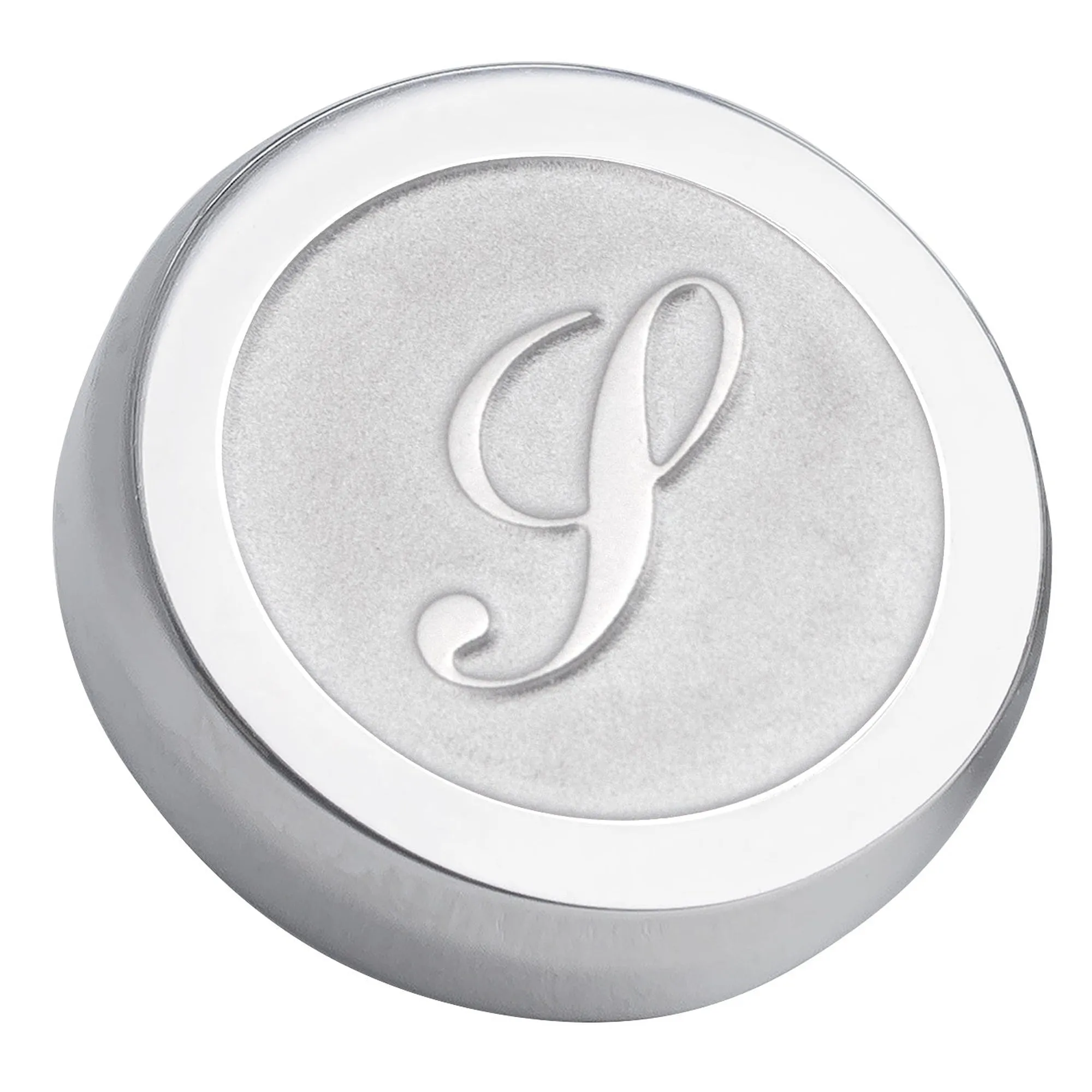 Lapel with Clip-on Monogram Etched Silver Button Covers