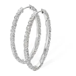 Large Hula Hoop Earrings in Sterling Silver