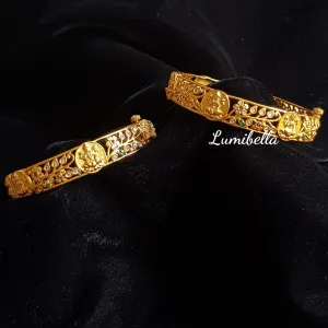 Laxmi Coin Style Matte Finish Bangles With American Diamonds  2*6