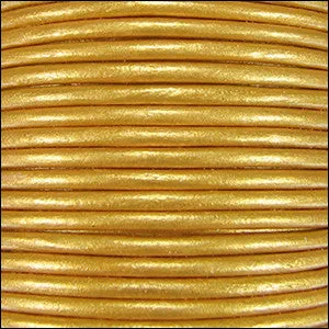 Leather Cord - 1.5mm - gold metallic