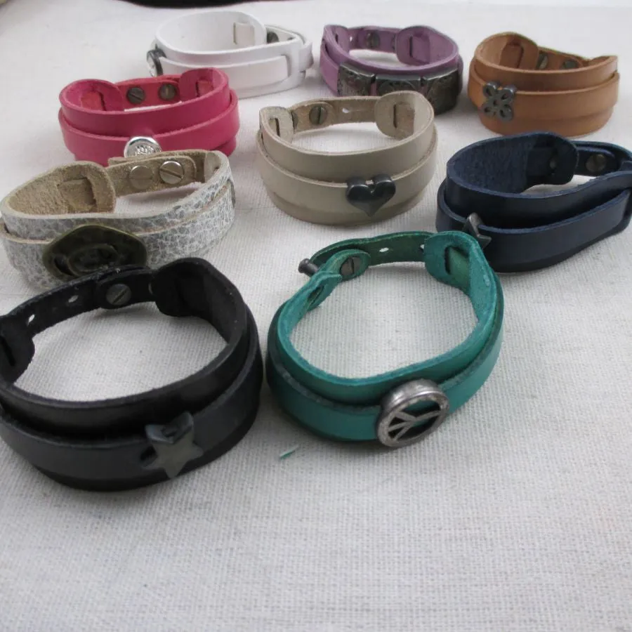 Leather Cuff Bracelet Choose Your Color