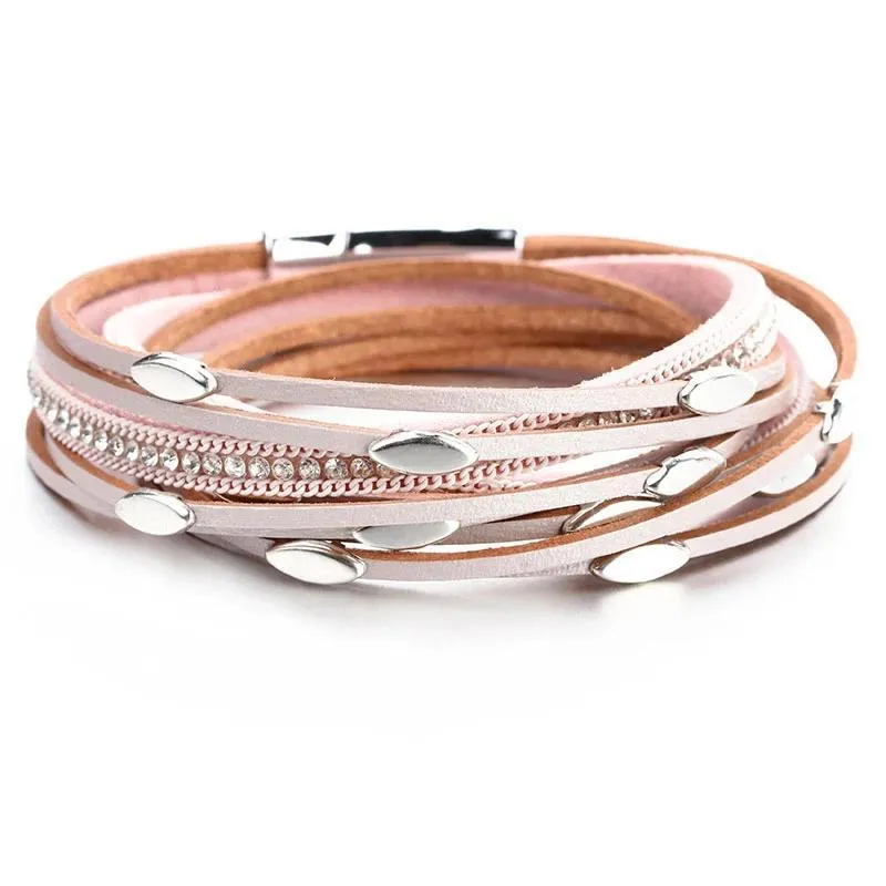 Leather Multi Layer Wrap Bracelets