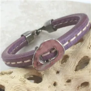 Man's Grape Leather Cord Bracelet