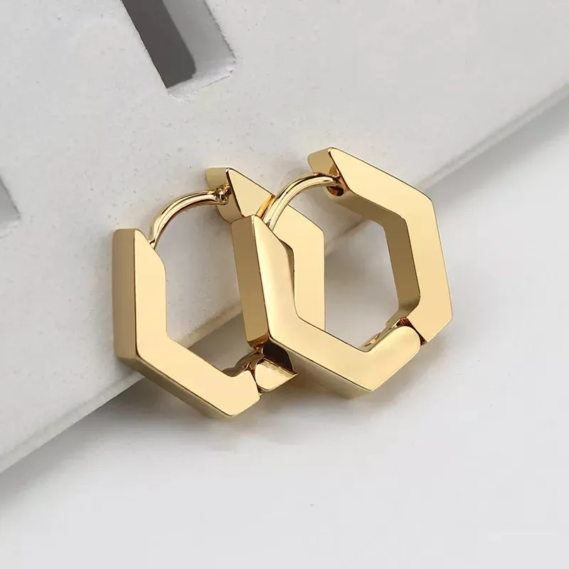 Mini Geometric Hoop Earrings