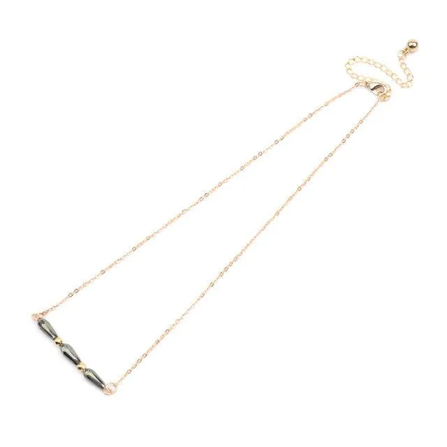 Necklaces Charm Jewelry BS0331 Geometric Crystal Adjustable Chain