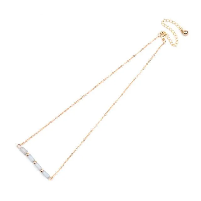 Necklaces Charm Jewelry BS0331 Geometric Crystal Adjustable Chain